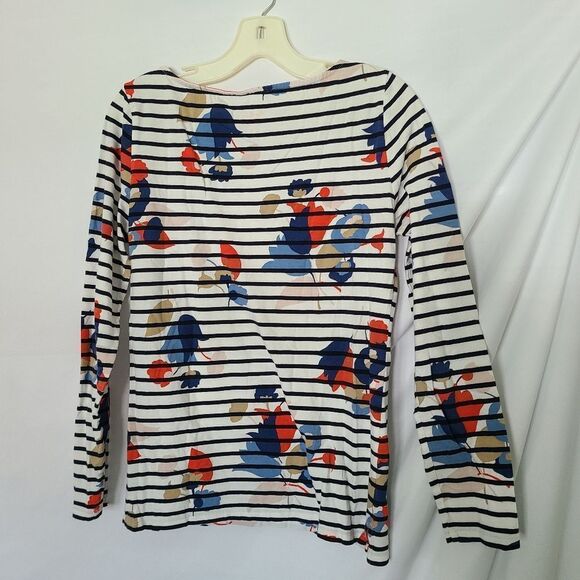 Boden Great Brenton Stripes and Floral Long Sleeve Statement Tee sz 6 - Picture 3 of 4